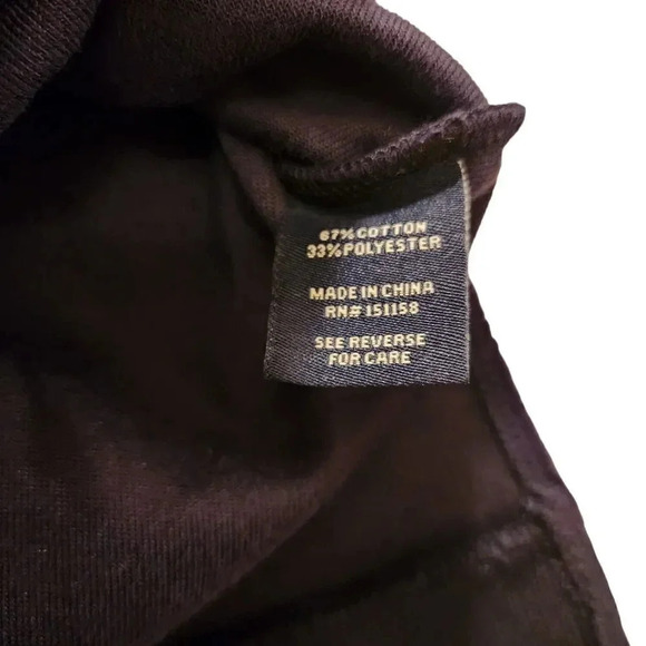 New 525 America Pullover Hoodie Navy Blue Oversized Velour Striped Sleeve Small - Picture 7 of 10